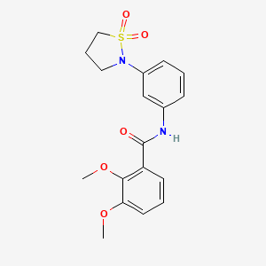 molecular formula C18H20N2O5S B2995679 N-(3-(1,1-dioxidoisothiazolidin-2-yl)phenyl)-2,3-dimethoxybenzamide CAS No. 946338-50-7