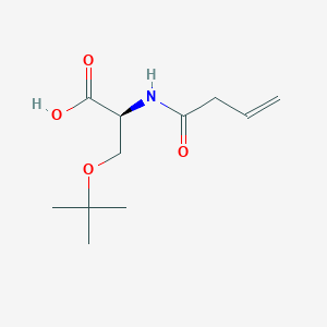 molecular formula C11H19NO4 B2995683 (2S)-2-(But-3-enoylamino)-3-[(2-methylpropan-2-yl)oxy]propanoic acid CAS No. 783371-63-1