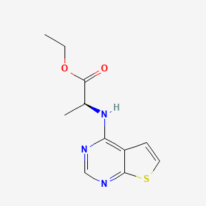 molecular formula C11H13N3O2S B2995685 Ethyl (2S)-2-(thieno[2,3-d]pyrimidin-4-ylamino)propanoate CAS No. 2248175-73-5
