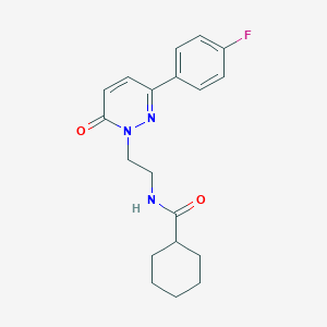N-(2-(3-(4-fluorophenyl)-6-oxopyridazin-1(6H)-yl)ethyl)cyclohexanecarboxamide