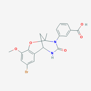 3-(8-bromo-10-methoxy-2-methyl-4-oxo-5,6-dihydro-2H-2,6-methano-1,3,5-benzoxadiazocin-3(4H)-yl)benzoic acid
