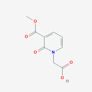 molecular formula C9H9NO5 B2995704 2-(3-(Methoxycarbonyl)-2-oxopyridin-1(2H)-yl)acetic acid CAS No. 2138211-21-7