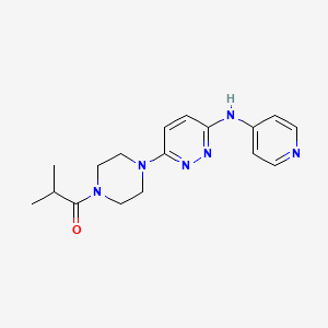 2-Methyl-1-(4-(6-(pyridin-4-ylamino)pyridazin-3-yl)piperazin-1-yl)propan-1-one