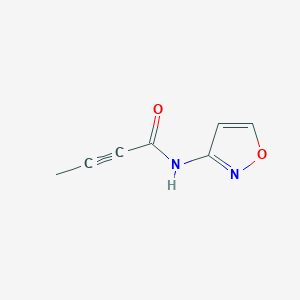molecular formula C7H6N2O2 B2995715 N-(1,2-恶唑-3-基)丁-2-炔酰胺 CAS No. 1859302-94-5