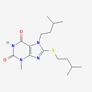 7-isopentyl-8-(isopentylthio)-3-methyl-1H-purine-2,6(3H,7H)-dione