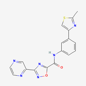 N-(3-(2-methylthiazol-4-yl)phenyl)-3-(pyrazin-2-yl)-1,2,4-oxadiazole-5-carboxamide