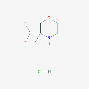 molecular formula C6H12ClF2NO B2995732 3-(二氟甲基)-3-甲基吗啉盐酸盐 CAS No. 2230807-94-8