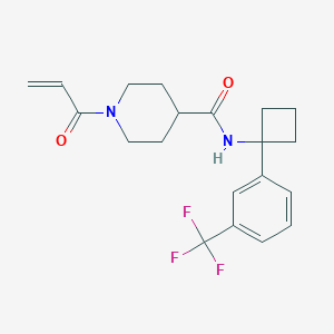1-Prop-2-enoyl-N-[1-[3-(trifluoromethyl)phenyl]cyclobutyl]piperidine-4-carboxamide