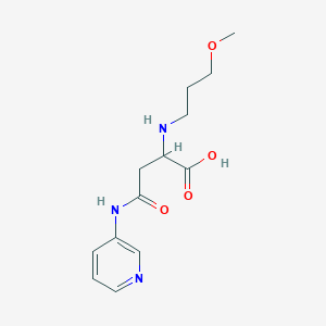 molecular formula C13H19N3O4 B2995736 2-((3-Methoxypropyl)amino)-4-oxo-4-(pyridin-3-ylamino)butanoic acid CAS No. 1098619-62-5