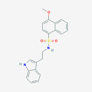 molecular formula C21H20N2O3S B299574 N-[2-(1H-indol-3-yl)ethyl]-4-methoxynaphthalene-1-sulfonamide 