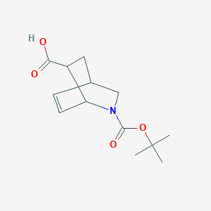 molecular formula C13H19NO4 B2995740 2-[(叔丁氧羰基)]-2-氮杂双环[2.2.2]辛-7-烯-6-羧酸 CAS No. 1909309-94-9