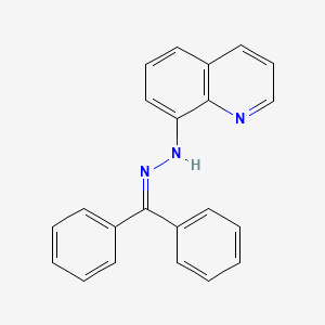 molecular formula C22H17N3 B2995742 二苯甲酮N-(8-喹啉基)腙 CAS No. 478258-18-3