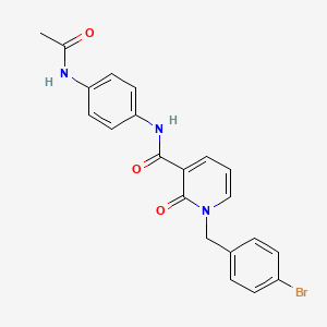 molecular formula C21H18BrN3O3 B2995744 N-(4-acetamidophenyl)-1-(4-bromobenzyl)-2-oxo-1,2-dihydropyridine-3-carboxamide CAS No. 922885-49-2