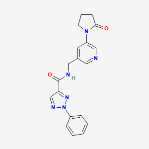 N-((5-(2-oxopyrrolidin-1-yl)pyridin-3-yl)methyl)-2-phenyl-2H-1,2,3-triazole-4-carboxamide