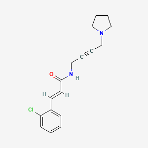 molecular formula C17H19ClN2O B2995753 (E)-3-(2-chlorophenyl)-N-(4-(pyrrolidin-1-yl)but-2-yn-1-yl)acrylamide CAS No. 1396891-22-7