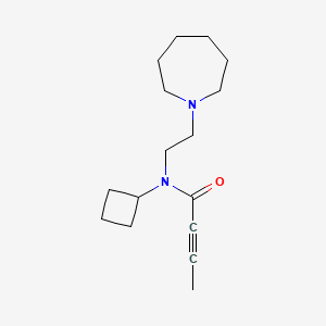 molecular formula C16H26N2O B2995759 N-[2-(Azepan-1-yl)ethyl]-N-cyclobutylbut-2-ynamide CAS No. 2411256-22-7
