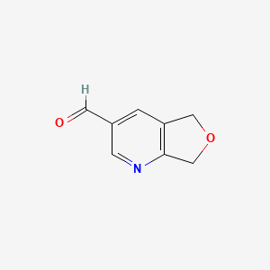 molecular formula C8H7NO2 B2995760 5,7-二氢呋喃[3,4-b]吡啶-3-甲醛 CAS No. 1547108-50-8