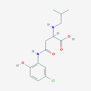 B2995761 4-((5-Chloro-2-hydroxyphenyl)amino)-2-(isobutylamino)-4-oxobutanoic acid CAS No. 1098632-46-2