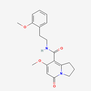 7-methoxy-N-(2-methoxyphenethyl)-5-oxo-1,2,3,5-tetrahydroindolizine-8-carboxamide