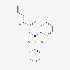 molecular formula C17H18N2O3S B2995772 N-allyl-2-[(phenylsulfonyl)anilino]acetamide CAS No. 339103-00-3