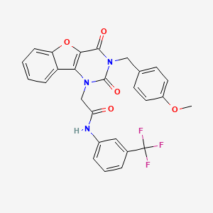 2-(3-(4-methoxybenzyl)-2,4-dioxo-3,4-dihydrobenzofuro[3,2-d]pyrimidin-1(2H)-yl)-N-(3-(trifluoromethyl)phenyl)acetamide