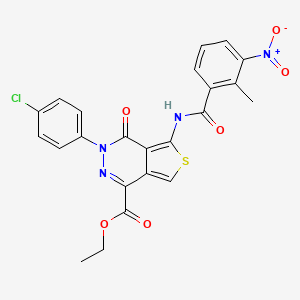 Ethyl 3-(4-chlorophenyl)-5-(2-methyl-3-nitrobenzamido)-4-oxo-3,4-dihydrothieno[3,4-d]pyridazine-1-carboxylate