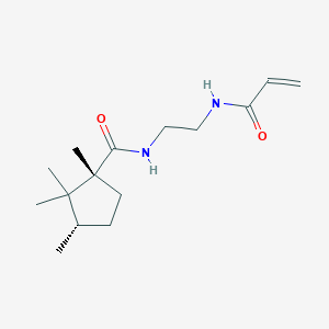 molecular formula C15H26N2O2 B2995794 (1R,3S)-1,2,2,3-Tetramethyl-N-[2-(prop-2-enoylamino)ethyl]cyclopentane-1-carboxamide CAS No. 2361597-06-8