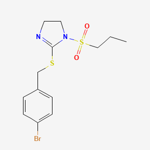 2-[(4-Bromophenyl)methylsulfanyl]-1-propylsulfonyl-4,5-dihydroimidazole
