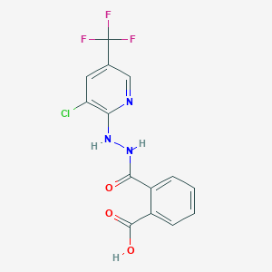 molecular formula C14H9ClF3N3O3 B2995797 2-[[[3-氯-5-(三氟甲基)吡啶-2-基]氨基]氨基甲酰基]苯甲酸 CAS No. 338770-54-0