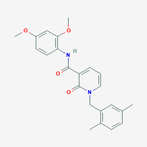 molecular formula C23H24N2O4 B2995798 N-(2,4-二甲氧基苯基)-1-(2,5-二甲基苄基)-2-氧代-1,2-二氢吡啶-3-甲酰胺 CAS No. 946330-85-4