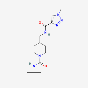 N-(tert-butyl)-4-((1-methyl-1H-1,2,3-triazole-4-carboxamido)methyl)piperidine-1-carboxamide