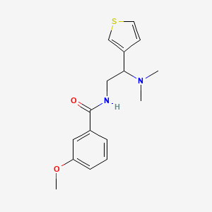 molecular formula C16H20N2O2S B2995803 N-(2-(二甲基氨基)-2-(噻吩-3-基)乙基)-3-甲氧基苯甲酰胺 CAS No. 946199-05-9