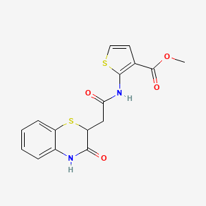 methyl 2-{[(3-hydroxy-2H-1,4-benzothiazin-2-yl)acetyl]amino}thiophene-3-carboxylate