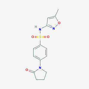molecular formula C14H15N3O4S B299581 N-(5-methyl-1,2-oxazol-3-yl)-4-(2-oxopyrrolidin-1-yl)benzenesulfonamide 