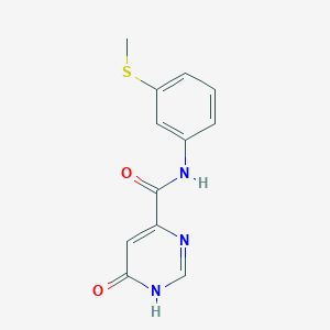 molecular formula C12H11N3O2S B2995814 6-hydroxy-N-(3-(methylthio)phenyl)pyrimidine-4-carboxamide CAS No. 2034621-70-8