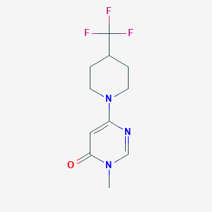 3-methyl-6-(4-(trifluoromethyl)piperidin-1-yl)pyrimidin-4(3H)-one