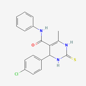 4-(4-chlorophenyl)-6-methyl-N-phenyl-2-thioxo-1,2,3,4-tetrahydro-5-pyrimidinecarboxamide