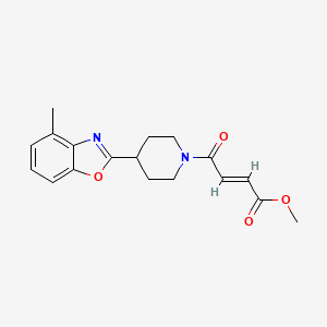 Methyl (E)-4-[4-(4-methyl-1,3-benzoxazol-2-yl)piperidin-1-yl]-4-oxobut-2-enoate