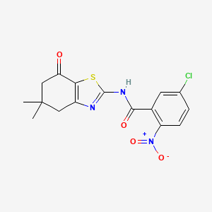 5-chloro-N-(5,5-dimethyl-7-oxo-4,5,6,7-tetrahydrobenzo[d]thiazol-2-yl)-2-nitrobenzamide
