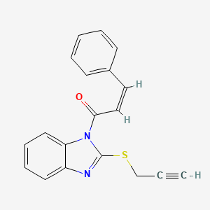 molecular formula C19H14N2OS B2995839 (2Z)-3-phenyl-1-(2-prop-2-ynylthiobenzimidazolyl)prop-2-en-1-one CAS No. 1322282-41-6