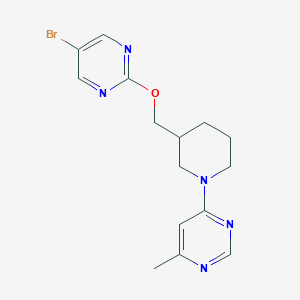 4-[3-[(5-Bromopyrimidin-2-yl)oxymethyl]piperidin-1-yl]-6-methylpyrimidine