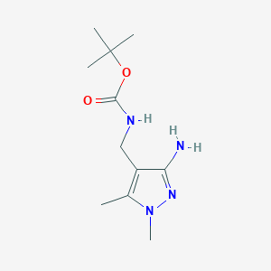 tert-butyl N-[(3-amino-1,5-dimethyl-1H-pyrazol-4-yl)methyl]carbamate