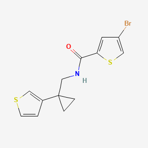 4-Bromo-N-[(1-thiophen-3-ylcyclopropyl)methyl]thiophene-2-carboxamide