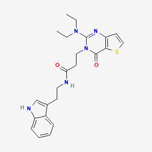 molecular formula C23H27N5O2S B2995878 N-(4-甲基苯基)-2-[2-(4-甲基苯基)-4-氧代-3,4-二氢-5H-吡啶并[2,3-b][1,4]二氮杂卓-5-基]乙酰胺 CAS No. 1112309-30-4