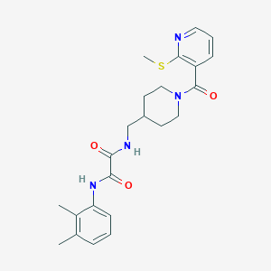 molecular formula C23H28N4O3S B2995879 N1-(2,3-dimethylphenyl)-N2-((1-(2-(methylthio)nicotinoyl)piperidin-4-yl)methyl)oxalamide CAS No. 1234910-31-6