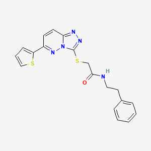 N-phenethyl-2-((6-(thiophen-2-yl)-[1,2,4]triazolo[4,3-b]pyridazin-3-yl)thio)acetamide