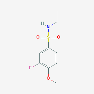 molecular formula C9H12FNO3S B2995897 N-ethyl-3-fluoro-4-methoxybenzenesulfonamide CAS No. 915907-72-1