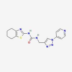 molecular formula C16H17N7OS B2995899 1-((1-(pyridin-4-yl)-1H-1,2,3-triazol-4-yl)methyl)-3-(4,5,6,7-tetrahydrobenzo[d]thiazol-2-yl)urea CAS No. 2034228-15-2
