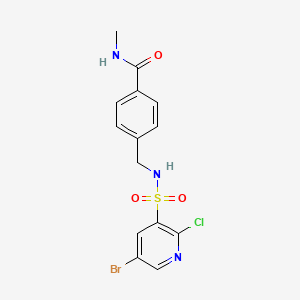 4-[(5-bromo-2-chloropyridine-3-sulfonamido)methyl]-N-methylbenzamide
