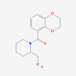 molecular formula C15H19NO4 B2995906 (2,3-Dihydrobenzo[b][1,4]dioxin-5-yl)(2-(hydroxymethyl)piperidin-1-yl)methanone CAS No. 1154970-04-3